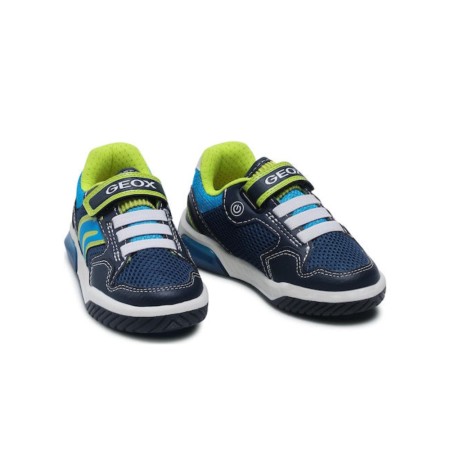 Geox Παιδικά Sneakers J Inek B. A Ανατομικά με Σκρατς για Αγόρι Navy Μπλε